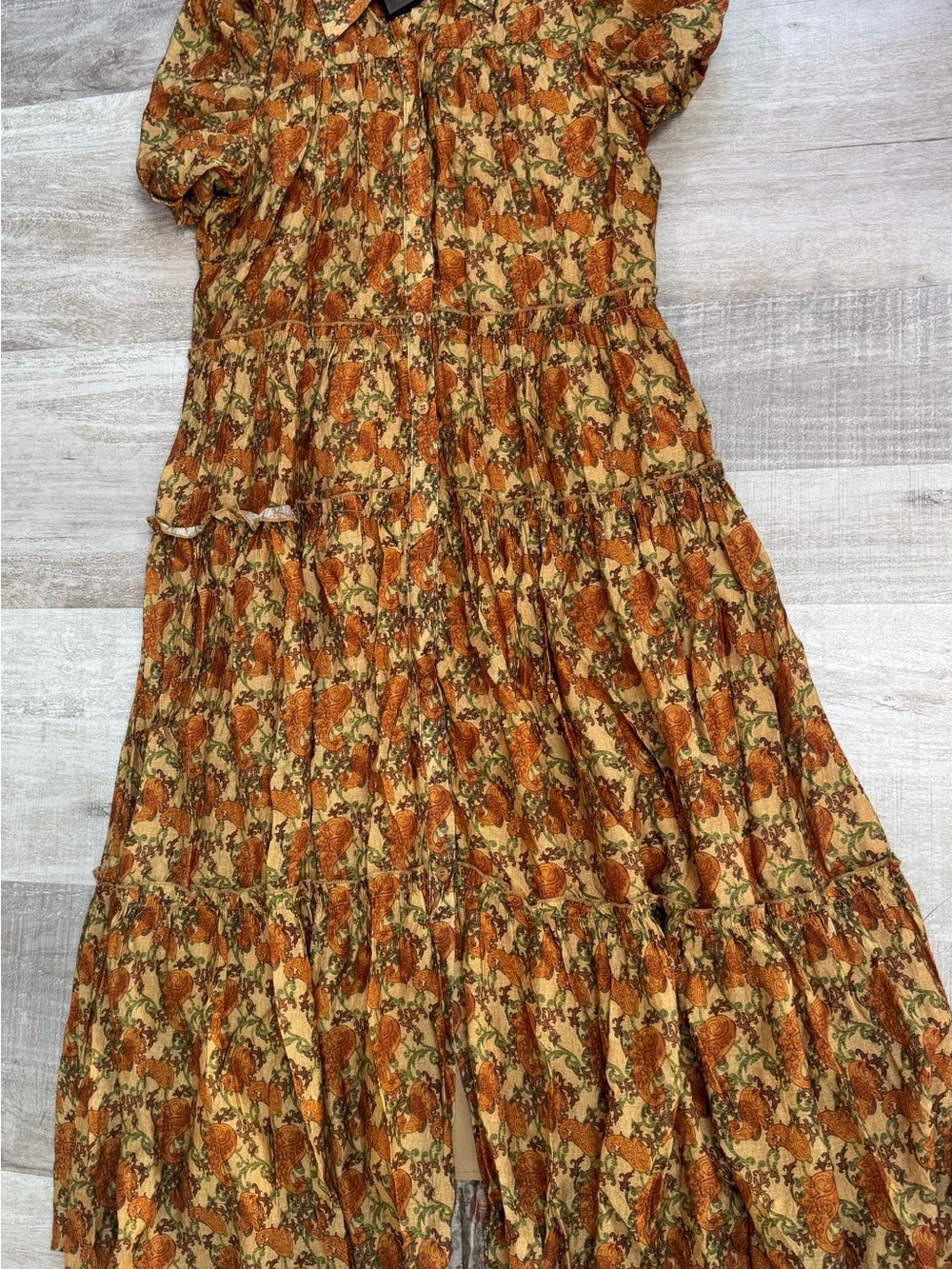 TCEC Orange Floral Tiered Maxi Dress - Picture 3 of 3